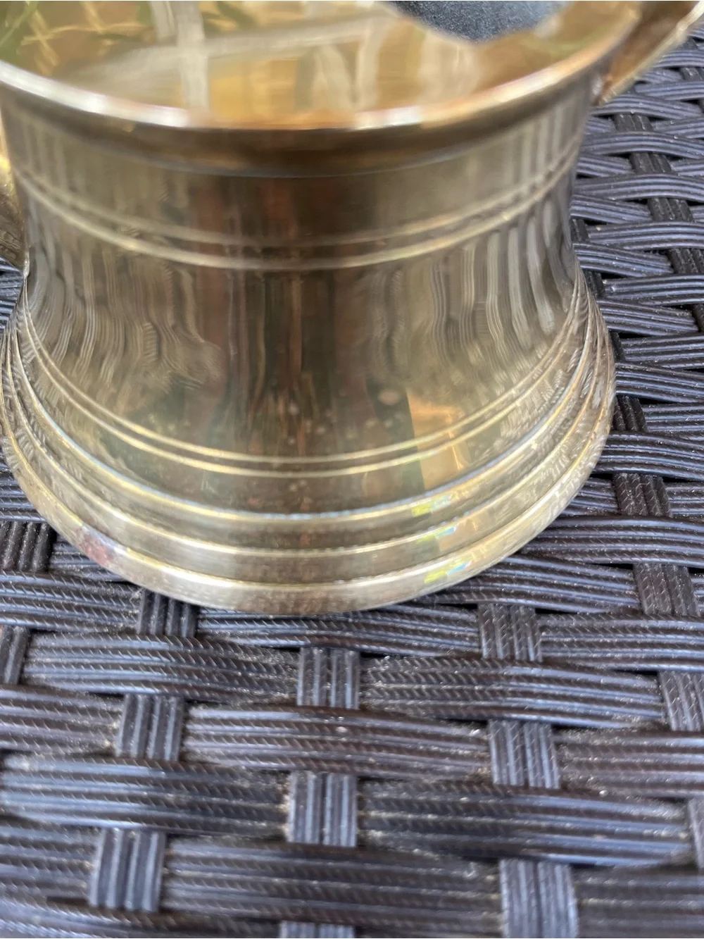 Brass Watering Can and Floral Bowl Set - Golden Brass Décor
